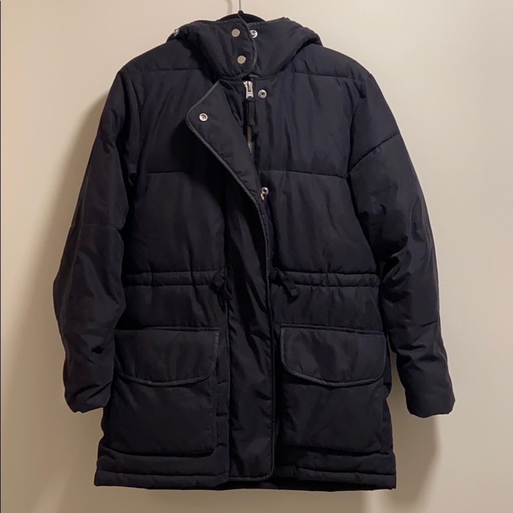 Abercrombie & Fitch Black Parka Coat